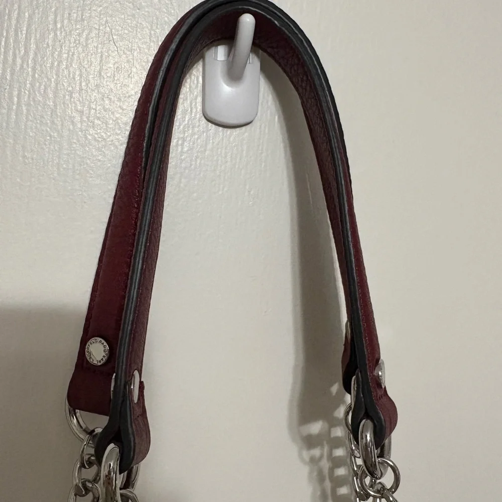 Karl Lagerfeld Deep Red Chevron Shoulder Bag